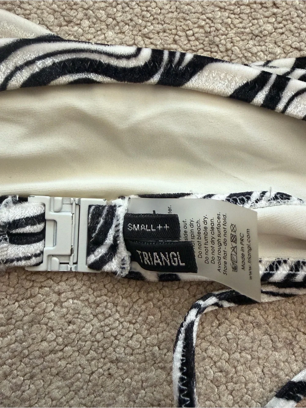 triangl swimwear Black & White Swirl Bikini Set